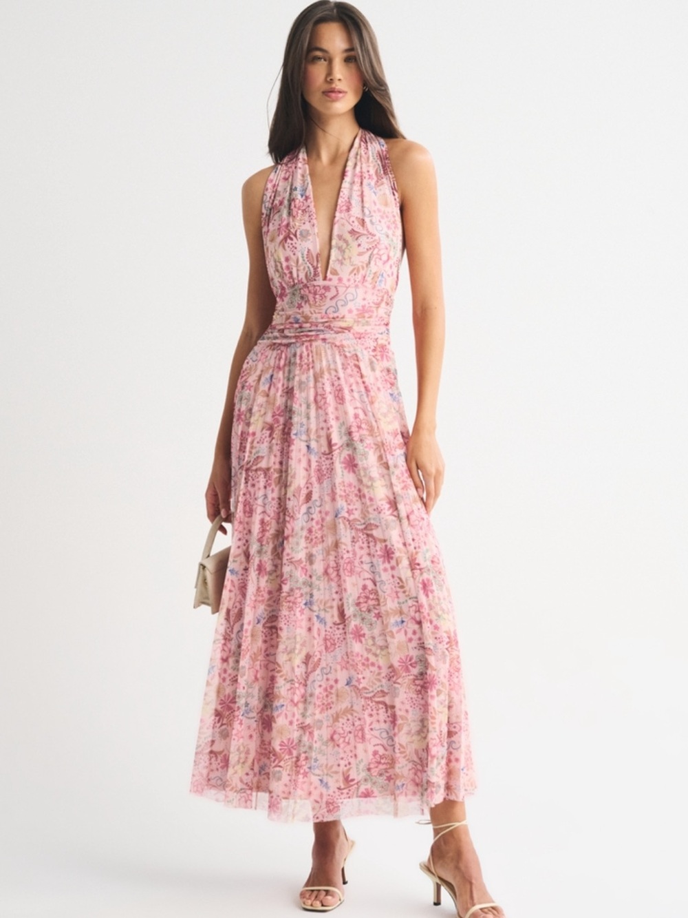 Abercrombie Pink Floral Convertible Giselle Dress